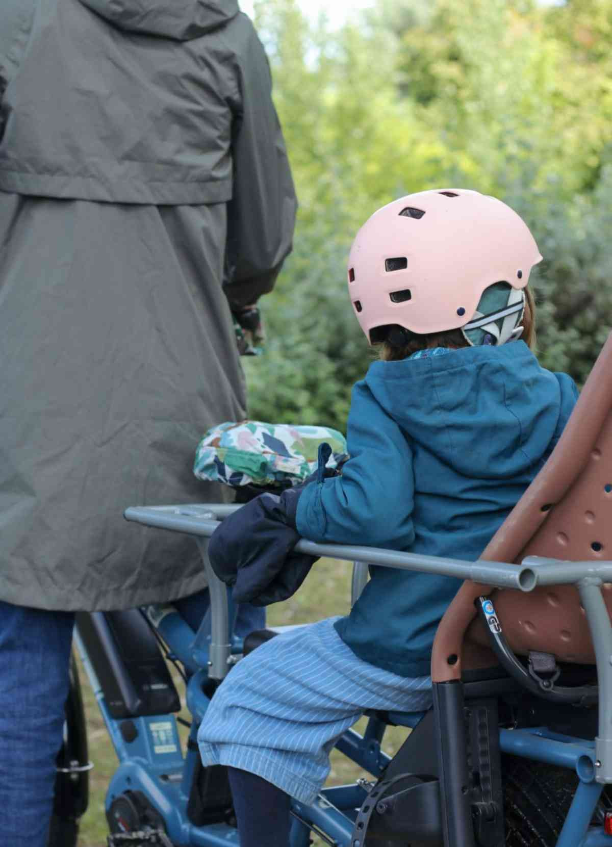 Housse de protection vélo coupe-vent pour siege enfant arriére