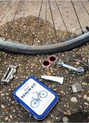 JIDJIX Kit de Réparation Pneus de véLo, rustine Velo Kit de réparation de  Chambre à air Trousse d'outils pour réparer, pour Les vélos de Route et de