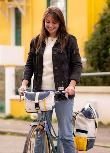 Recycled sail backpack bag made in France