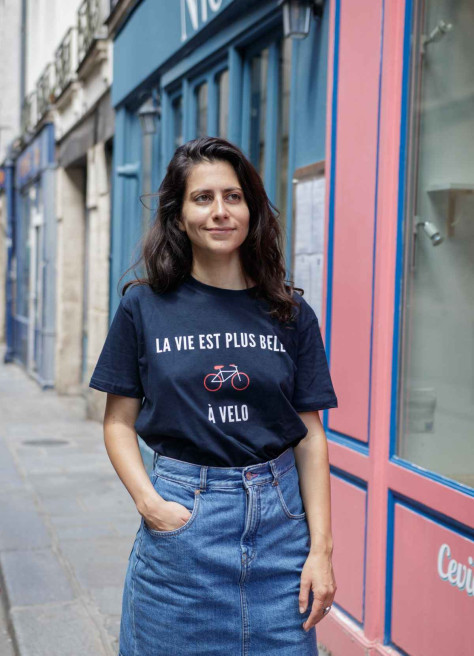 T-Shirt vélo La vie est plus belle à vélo - JE SUIS A VELO