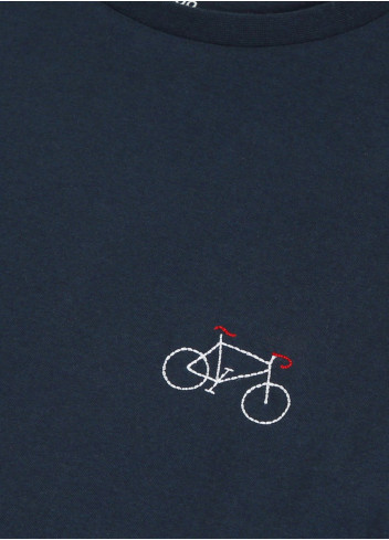 Embroidered bicycle T-Shirt - Faguo