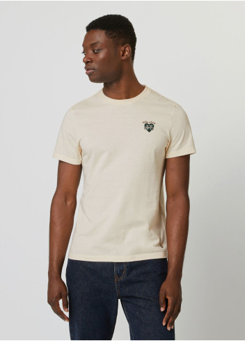 Embroidered round-neck T-shirt - Faguo