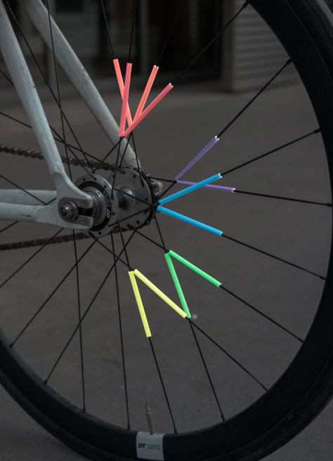 Réflecteurs de rayons vélo fluo - JSAV