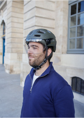 Casque vélo visière avec LED et MIPS - Cairn