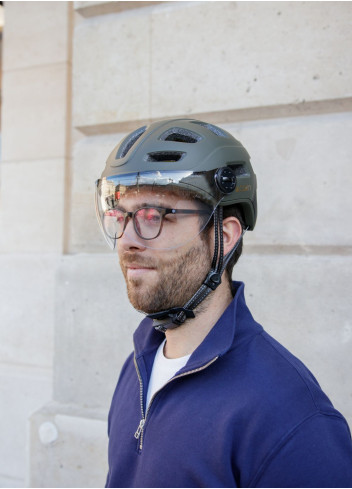 Casque vélo visière avec LED et MIPS - Cairn