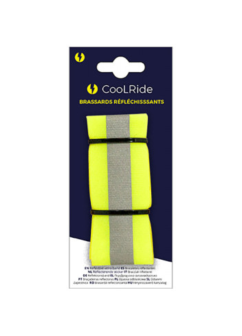 Fluorescent reflective elastic armbands x2 - Coolride