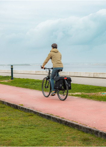 Sacoche Double Vélo De Randonnée Topmove - Noir - Occasion