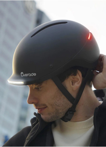 Casque vélo lumineux avec clignotants - Overade