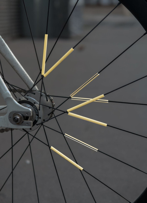 Réflecteurs de rayons vélo or - JE SUIS À VÉLO