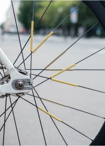 Réflecteurs de rayons vélo or - JE SUIS À VÉLO