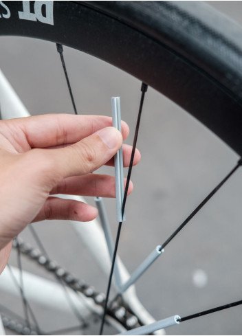 Silver bicycle spoke reflectors - JSAV