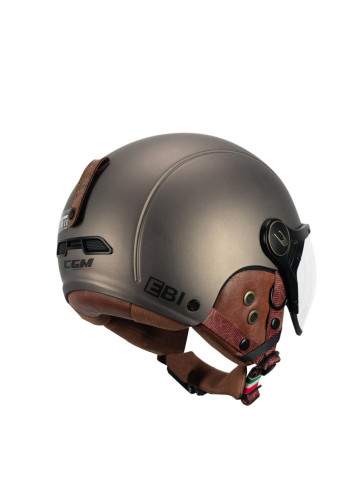 Vintage helmet with visor and earmuffs - CGM - Bronze