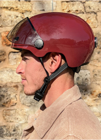 Casque vélo visière et clignotants - Cosmo