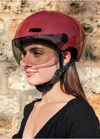 Bike helmet with visor and indicators - Cosmo