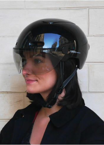 Casque vélo visière et clignotants - Cosmo