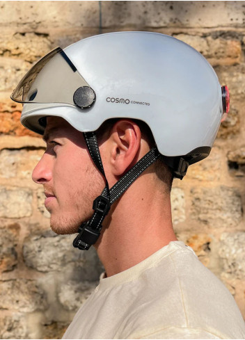 Bike helmet with visor and indicators - Cosmo