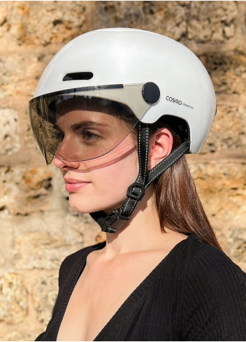 Casque vélo visière et clignotants - Cosmo