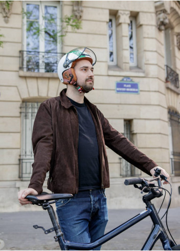 Vintage Italian helmet with visor and earmuffs - CGM