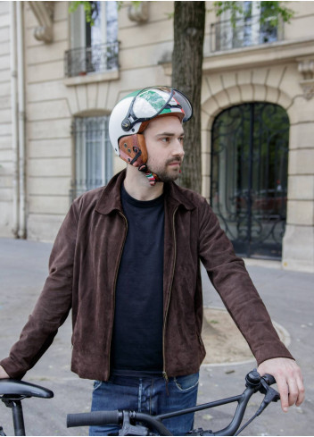 Vintage Italian helmet with visor and earmuffs - CGM