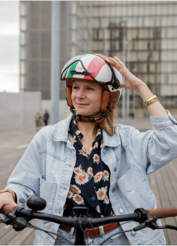 Vintage Italian helmet with visor and earmuffs - CGM