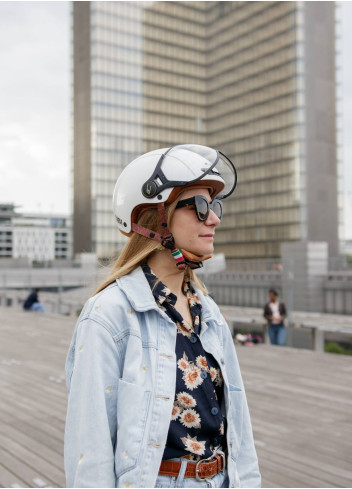 Vintage helmet with visor and earmuffs - CGM