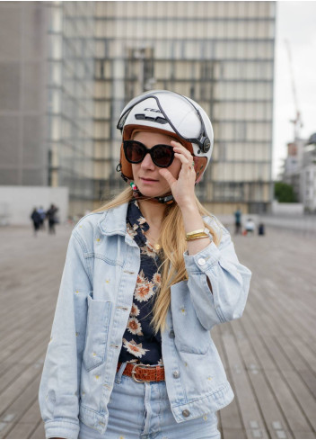 Vintage helmet with visor and earmuffs - CGM