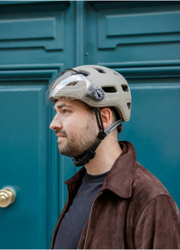 Quartz Visor Led USB bike helmet - Cairn
