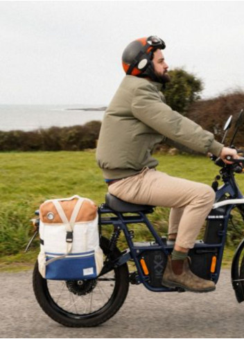 Sacoche sac à dos en voile recyclée made in France