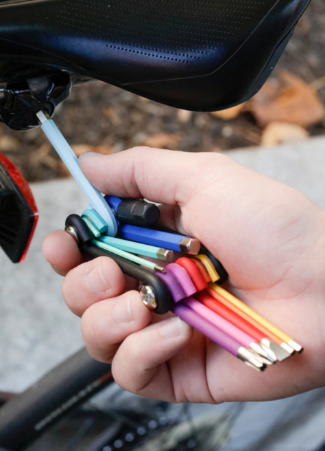 Multicolored mini bike multi-tool - Kikkerland