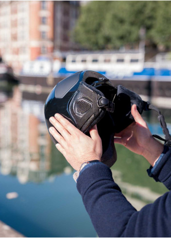 Astro bike helmet with ear flaps - Marko - Matte Black