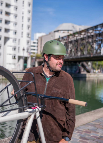 Astro bike helmet with ear flaps - Marko - Kaki
