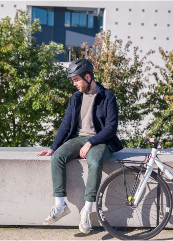 Helmet with LED and winter kit - Elvish - Matte Black