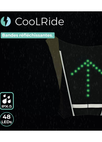 Gilet fluo avec clignotants LED - Coolride