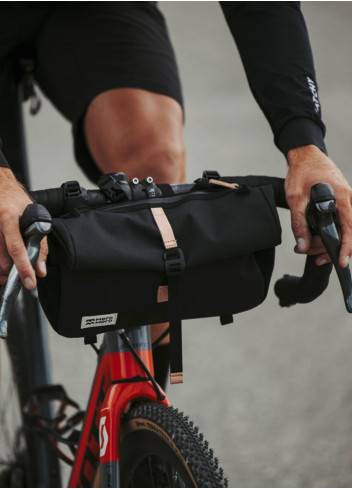 Sacoche Guidon Vélo étanche Zyiphor - Nylon 600D, 24x10cm, Fixation Rapide, Pour VTT VTC, Poche Filet Et Organisation