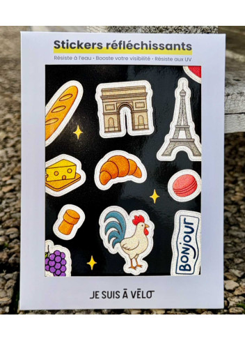 Reflective stickers - JE SUIS A VELO - cocorico