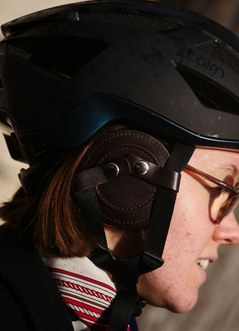 Cache oreilles fourrés cuir et laine - Gwennili