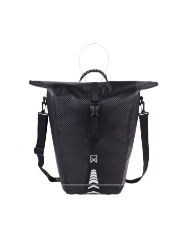 Simple Carbonite bike bag with integrated anti-theft device - Willex