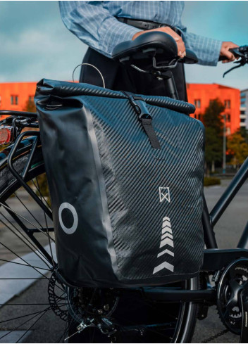 Simple Carbonite bike bag with integrated anti-theft device - Willex