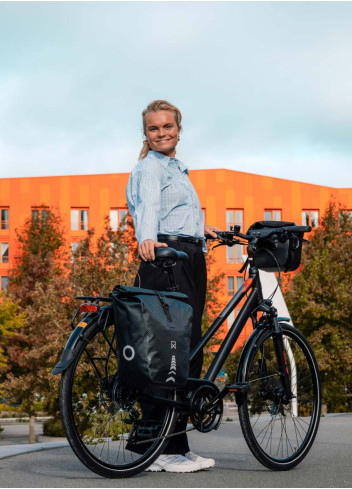Sacoche vélo simple Carbonite antivol intégré - Willex