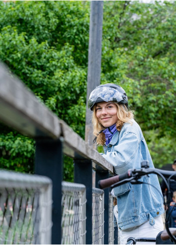 Quartz Visor Led USB bike helmet - Cairn
