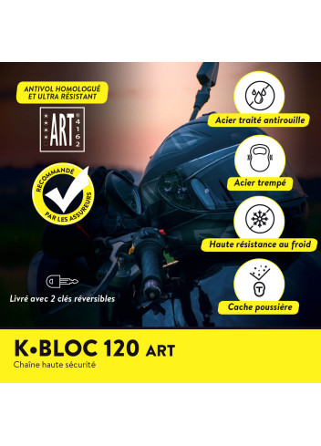 High-security 120cm chain padlock - Auvray