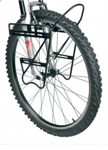 Porte-bagages Avant Universel Vélo - Métal Noir - Pour Courses Ou Balades - Neuf