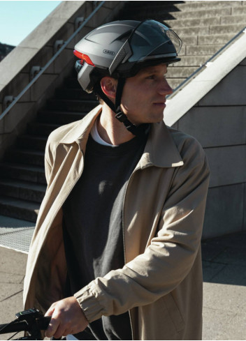 Casque HYP-E visière feu stop et clignotants - Abus