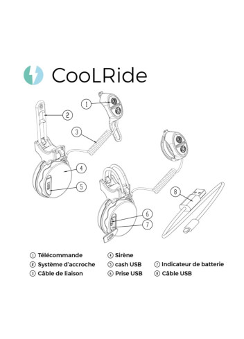 Sirène électrique puissante (120 dB) - CoolRide