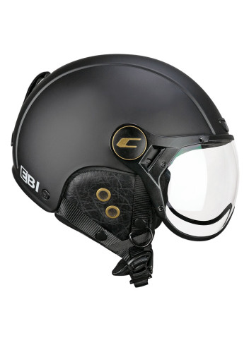 Vintage helmet with visor and earmuffs - CGM - Black