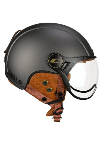 Vintage helmet with visor and earmuffs - CGM - Graphite
