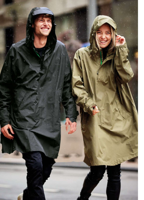 Bicycle Rain Poncho - Basil