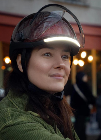 Casque lumineux clignotants avec visière - Overade