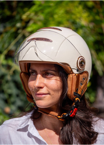 Urban helmet with visor and ear flaps - Exk