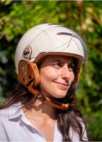 Urban helmet with visor and ear flaps - Exk